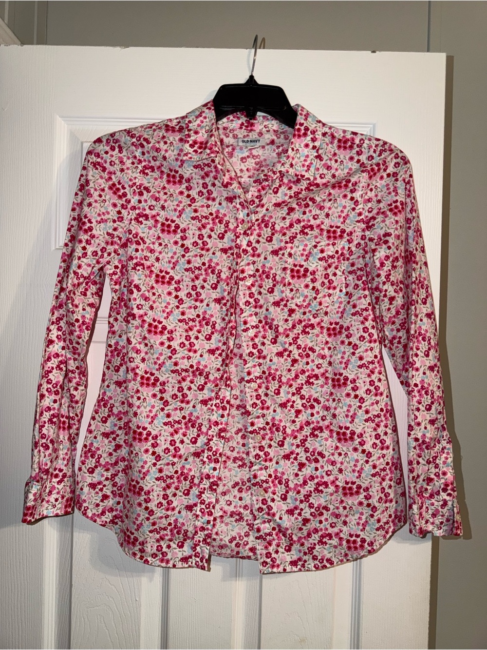 Old Navy Calico Floral Button Up Top S Y2K Coquette Cottagecore